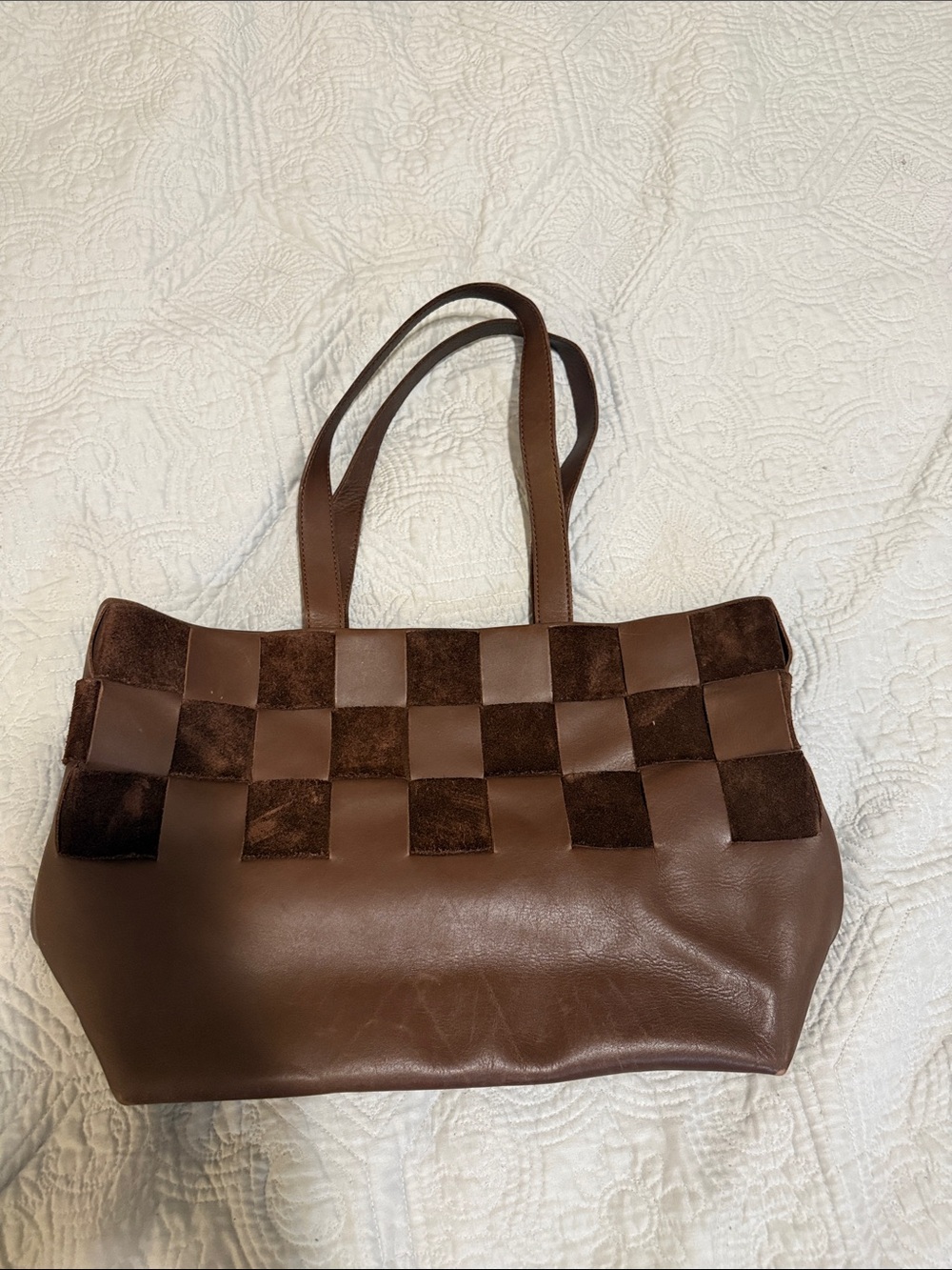 Madewell The Basketweave Tote in Leather and Suede - Picture 5 of 7